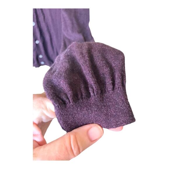 Suit Supply Button Up Cardigan Purple Cotton Cashmere‎ Blend Size XL - Picture 4 of 9